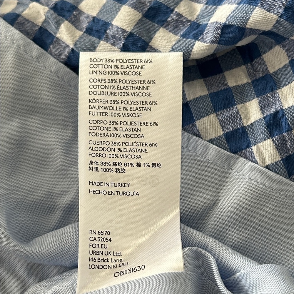 Anthropologie Maeve Blue and White Glenna Gingham Midi Skirt Size 2 NWT - Picture 12 of 16